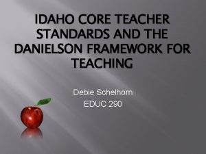 Idaho core teaching standards