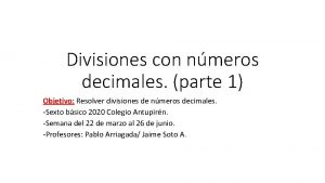 Resolver divisiones