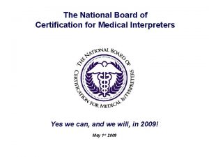 National board for medical interpreters