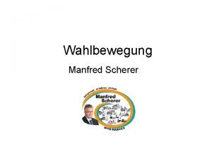Manfred scherer Manfred scherer