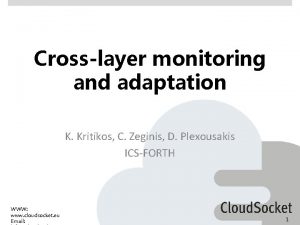 Crosslayer monitoring and adaptation K Kritikos C Zeginis