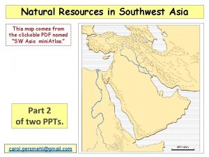 Natural resources of southwest asia