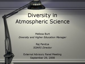 Diversity in Atmospheric Science Melissa Burt Diversity and