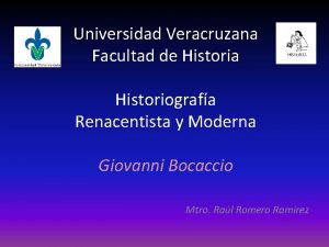Universidad Veracruzana Facultad de Historia Historiografa Renacentista y