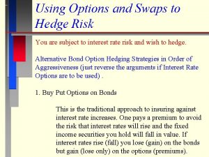 Hedging credit risk with options