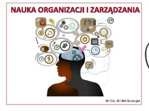 NAUKA ORGANIZACJI I ZARZDZANIA III SSA III SNA