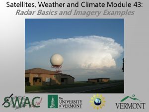 Satellites Weather and Climate Module 43 Radar Basics