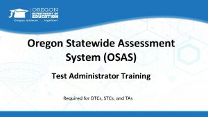 Osas training test