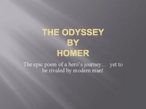 Archetypes in the odyssey