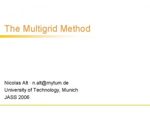 Multigrid method matlab code