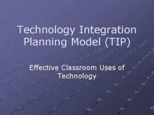 Phases of technology integration planning model
