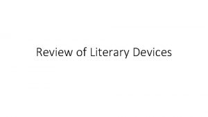 Literary devices allusion