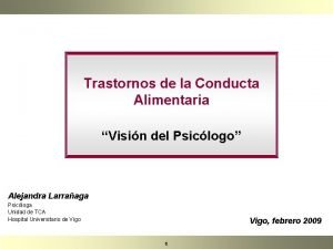 Trastornos de la Conducta Alimentaria Visin del Psiclogo