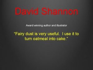 David shannon writer