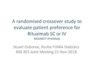 A randomised crossover study to evaluate patient preference