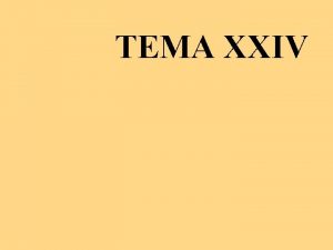 TEMA XXIV ESQUEMA GENERAL Concepto del diseo longitudinal