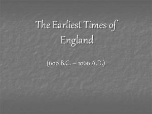 The Earliest Times of England 600 B C