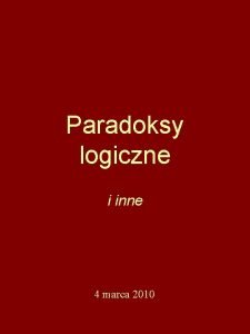 śmieszne paradoksy