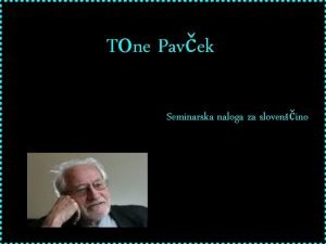 Tone pavček nova faca