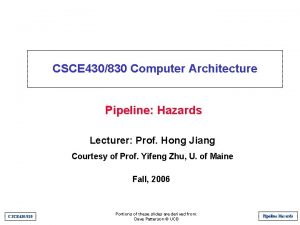 Pipeline hazards in computer architecture