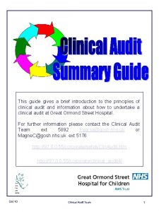 How to do clinical audit a brief guide