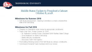 Middle States Update to Presidents Cabinet October 8