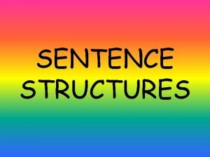 Portuguese sentence structure