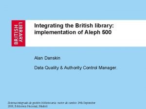British library integrated catalogue