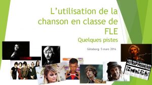 Chanson en classe de fle