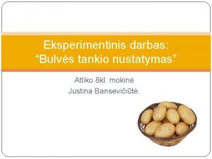 Bulves tankis