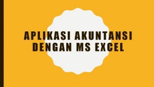 Aplikasi akuntansi excel Aplikasi akuntansi excel