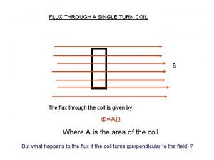 Single turn coil