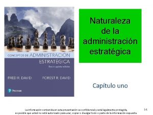 Naturaleza de la administracin estratgica Captulo uno La