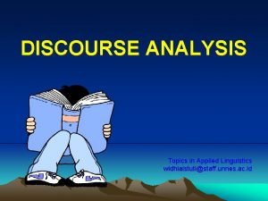 Discourse analysis in applied linguistics