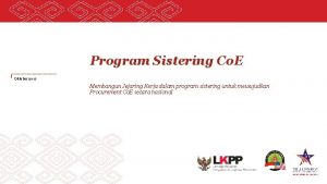 Program Sistering Co E Oktober 2017 Membangun Jejaring