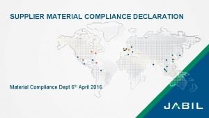 Material compliance statement