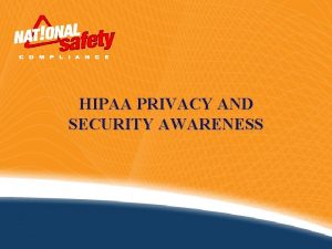 Hipaa privacy and security awareness training