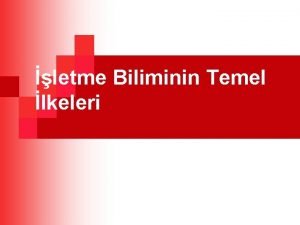 letme Biliminin Temel lkeleri 1 2 3 4