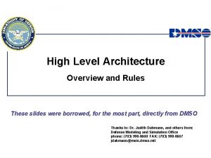 High level architecture