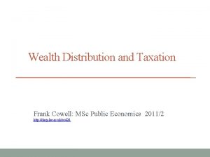Pareto distribution wealth
