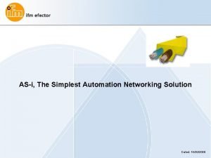 ASi The Simplest Automation Networking Solution Dated 10302008