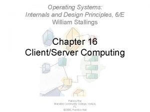 Operating Systems Internals and Design Principles 6E William