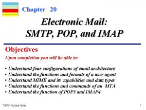 Chapter 20 Electronic Mail SMTP POP and IMAP