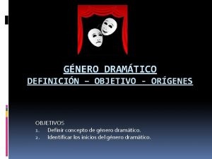 Objetivo texto dramatico
