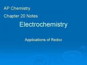 Chapter 20 review electrochemistry