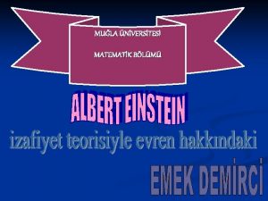 MULA NVERSTES MATEMATK BLM DAHNN DOUMU Einstein 1879