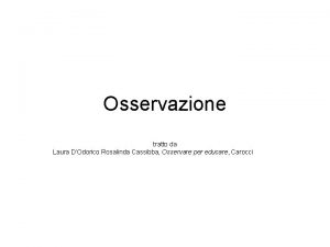 Osservazione spontanea