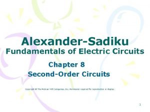 AlexanderSadiku Fundamentals of Electric Circuits Chapter 8 SecondOrder