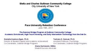 Stella and Charles Guttman Community College City University