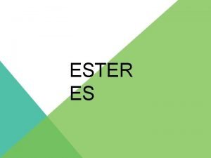 Propiedades de los esteres